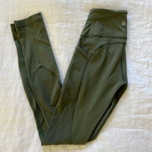 Lululemon Fast and Free Tights 28” Size 2 - Green